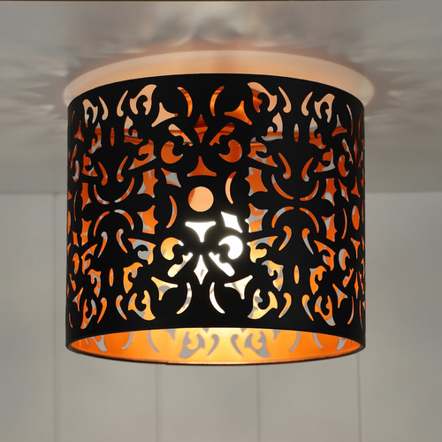 Copper and black on sale light fitting